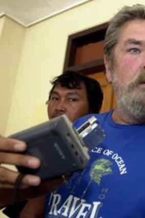 Familial territory ... Mick Corby addresses the media at Kerobokan prison in 2006.