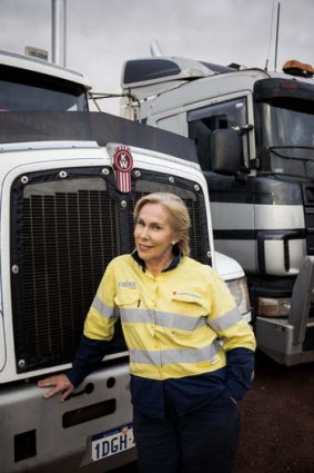 Queen of the road: Lyndal Denny, who started a campaign against truck drivers, then became one.