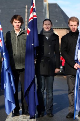 Three young French people remember the fallen Australians.