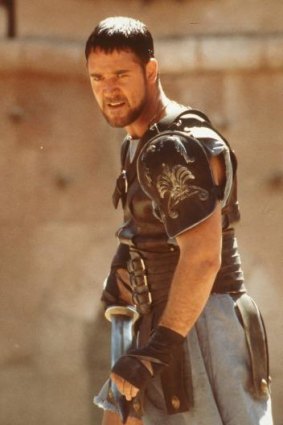 Sword play: Russell Crowe stars in <em>Gladiator</em>.