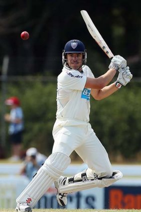 Full steam ahead: Moises Henriques on the run for New South Wales in the Sheffield Shield earlier this year.
