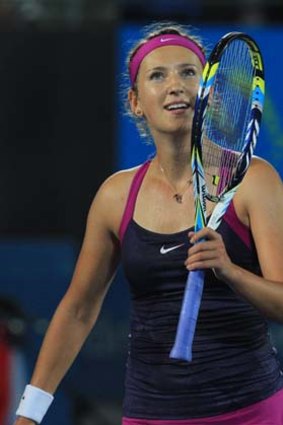 Victoria Azarenka after her victory over Li Na.
