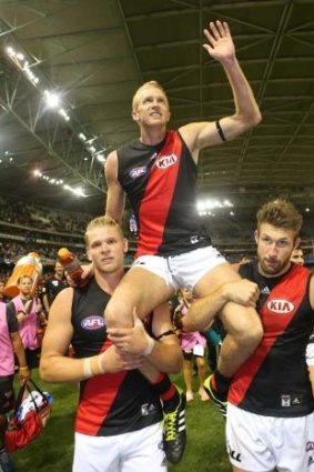 Dustin Fletcher celebrates his 379th game.