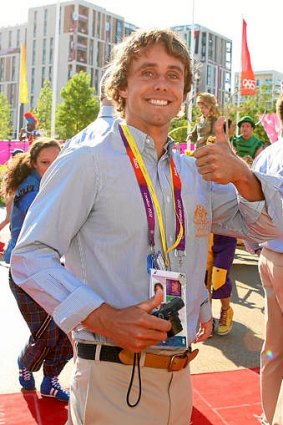 Kynan Maley attends the official Australian team welcome ceremony to the Olympic Village in London last week.