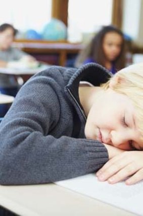 Deprived: Australia ranked fifth out of 50 for tired students.