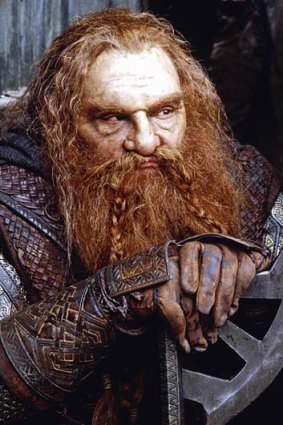 Rhys-Davies as the dwarf Gimli.