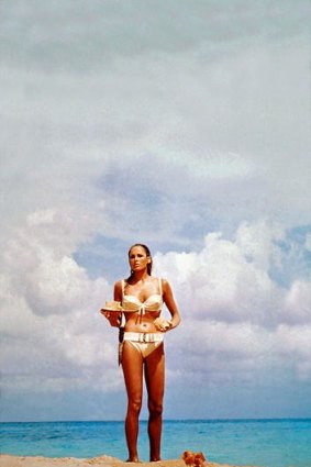 Breathtaking ... Ursula Andress emerges from Jamaican waters in <i>Dr No</i>.