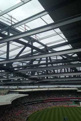 'Sense of an unfinished building': the view from Jess Simpson's seat at the SCG.