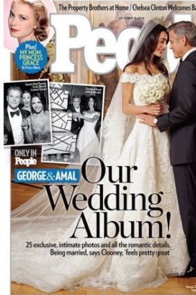 The 'People' magazine cover, featuring the happy couple.