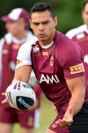 Ben Te'o headed from Queensland State of Origin camp to a Brisbane police station.
