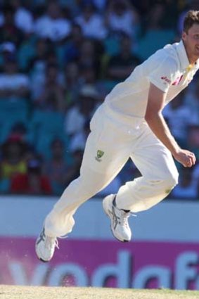 Bowled over ... Jackson Bird dominated with three wickets on day one of the third Test on Thursday.