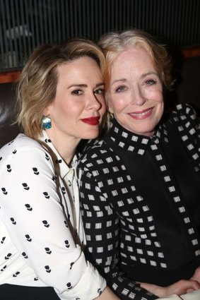  Sarah Paulson and Holland Taylor pose at the Opening Night After-party for "Ripcord" in 2015.