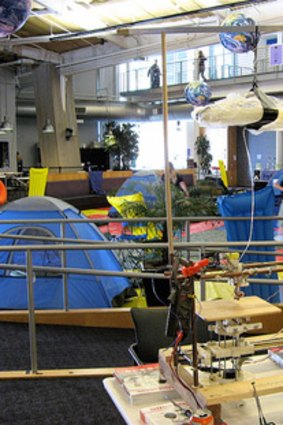 Fun guys ... tents inside the Googleplex.
