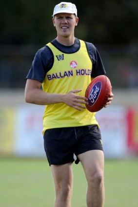 Nathan Ablett in training at Werribee.