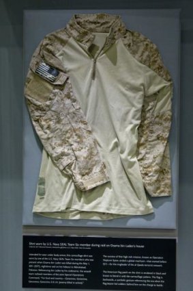 The shirt on display at the museum.