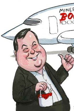 Glam dunk ... Clive Palmer is taking the Boomers between the wings. <em>Illustration: John Shakespeare</em>
