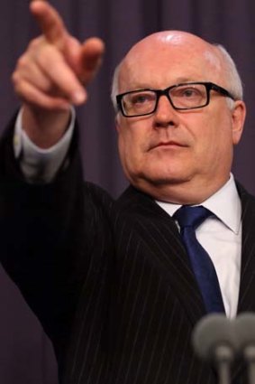 Attorney-General George Brandis: Has been pursuing the removal of the provisions in section 18C of the Racial Discrimination Act with the Prime Minister.
