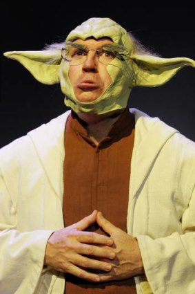 Unsettling, this is &#8230; Phillip Scott plays John Howard as Yoda in the revue.