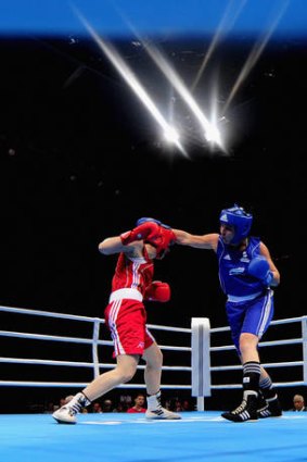 The fight for acceptance ... women's boxing is contested at the London Olympics.