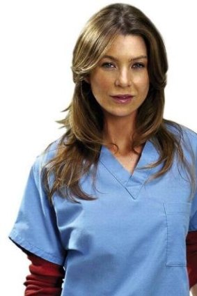 Ellen Pompeo as Meredith Grey.