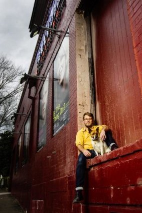 Dogged determination: Ralph Myers, Belvoir St Theatre's artistic director, with his dog Lucky.
