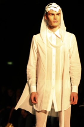 Anthony Capon's collection for his label, A.Concept, on the catwalk.