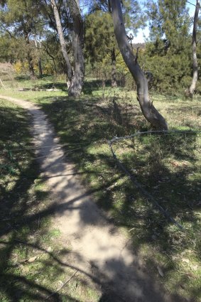 The wire is believed to have been set as a booby trap for cyclists and bushwalkers.
