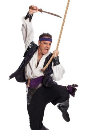 Andrew O'Keefe walks the plank as the Pirate King in Gilbert & Sullivan's The Pirates of Penzance.