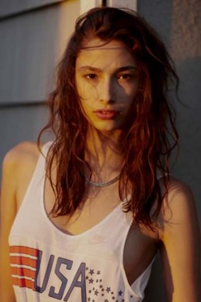 "My eyes are still wide open, absorbing ..." Model Alexandra Agoston.