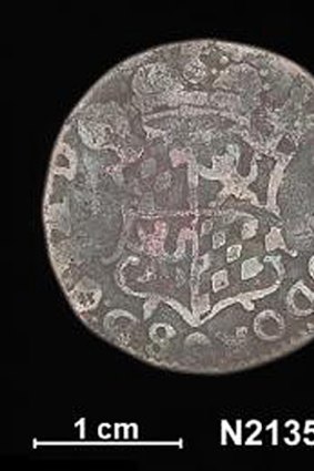 One of the coins found on Wessel Islands, off the Northern Territory coast.