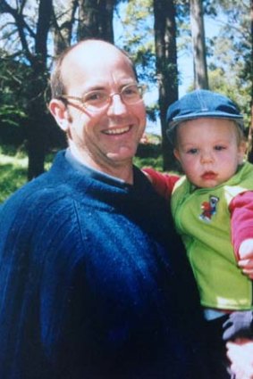 Killed by police: Greg Anderson with his son Luke Batty as a baby.