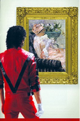 The promotional brochure, featuring Michael Jackson, for the 'American Impressionism & Realism' exhibition at the Queensland Art Gallery in Brisbane.