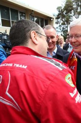 Health hopes: Kevin Rudd aims to sway region's voters.