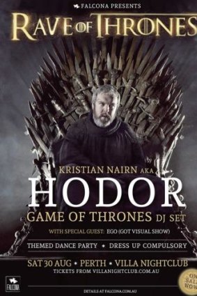Actor Kristian Nairn, better known as Hodor, is coming to Perth for a DJ set.