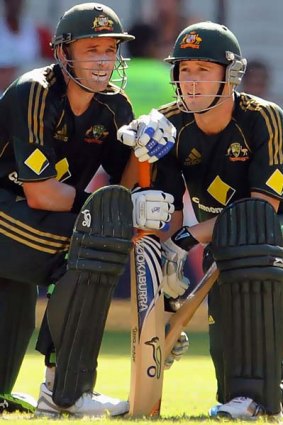 Michael Hussey and Michael Clarke.