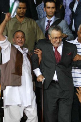 Libyans greet freed Lockerbie bomber Abdelbaset Ali Mohmet al-Megrahi in Tripoli in August 2009.
