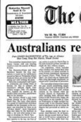 Page 1 of <i>The Canberra Times </i>from October 5, 1984, celebrating the first successful climb of Mount Everest by Australians.