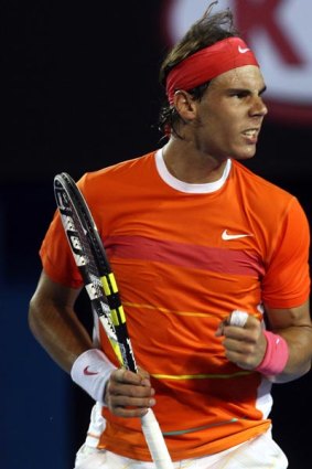 Fired up . . . Nadal.