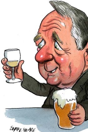 Won't be mixing his drinks any more . . . Ian Johnstone.