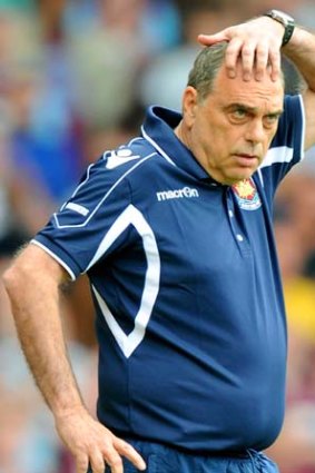 Searching for answers ... besieged West Ham United coach Avram Grant during last week's draw with Blackburn.