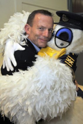 Tony Abbott and Plucka Duck.