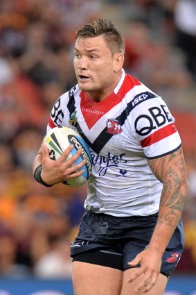 Sidelined: Jared Waerea-Hargreaves of the Roosters.