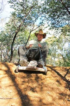 Testing out part of the Canberra Centenary Trail by billycart