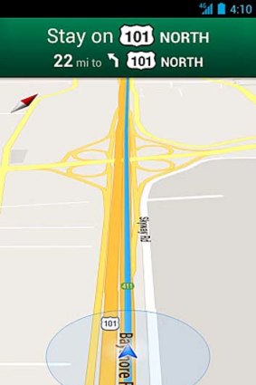 A screenshot on Google Maps for Android.