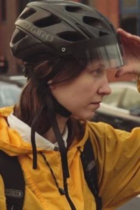 Cycling UX Future Cities Catapult's prototype headset for cyclists.