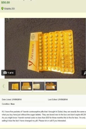 Contraceptive pills for sale on Gumtree.