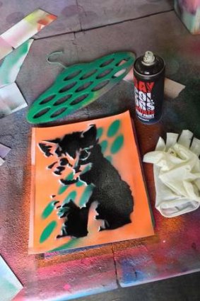 Postcard from Berlin's street art tour: Tim Richards' stencilled cat.
