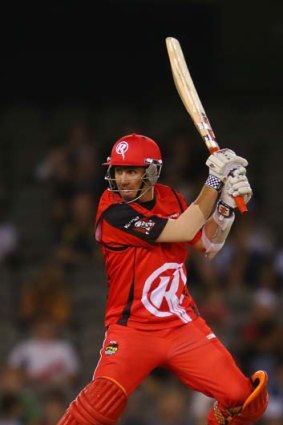 What a blast: Tom Cooper scored 29 off 15 balls for the Renegades.