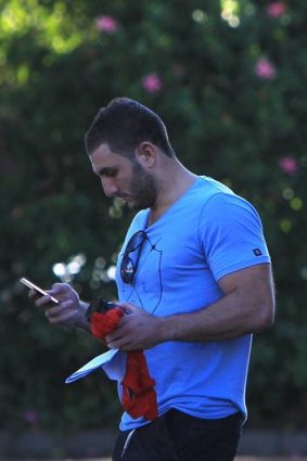 Robbie Farah leaves training after a physio appointment, to visit his mum in hospital.