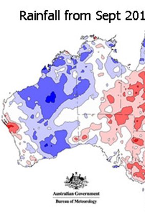 Australian rainfall from 1 Sept 2012 until 28 Feb 2014.